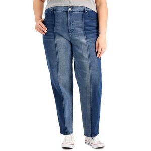 Style & Co Plus Size High Rise Two Tone Jeans